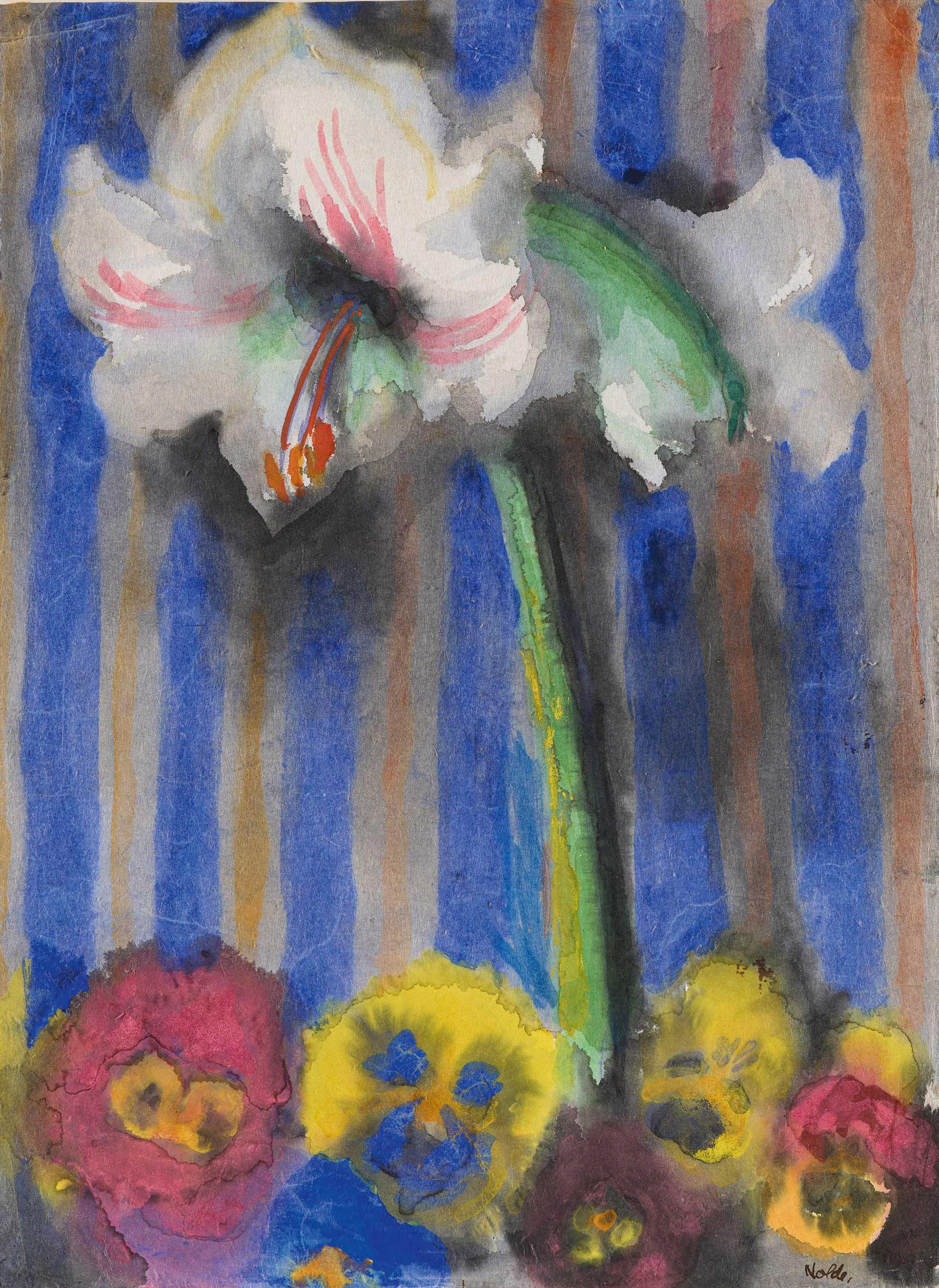 Modern Post War Contemporary Galerie Michael Schultz Emil Nolde Amaryllis Und