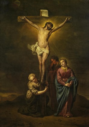 Christus am Kreuz mit Maria, Johannes und Maria Magdalena