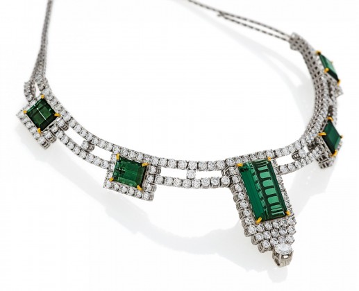 Turmalin-Diamant-Collier