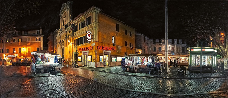 "Trastevere at Night" (Rome)
