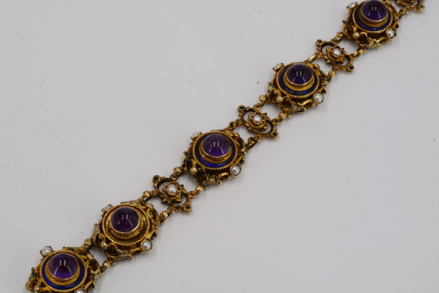 Amethyst-Perl-Armband