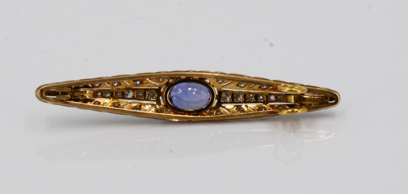 Saphir-Diamant-Brosche