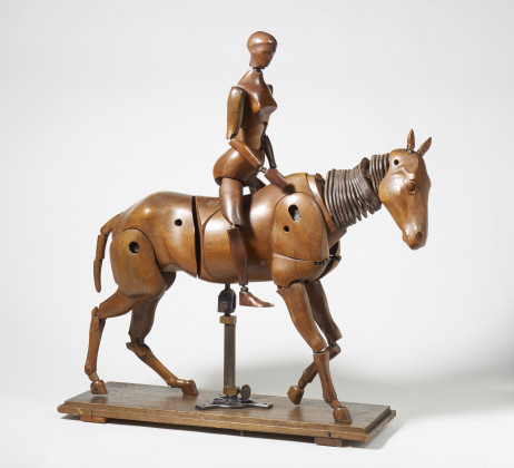 Bewegungsmodel eines Pferdes mit Reiterin