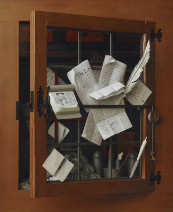 Cornelius N. Gysbrechts: Trompe-L'oeil eines geöffneten Wandschranks (Nr. 8)