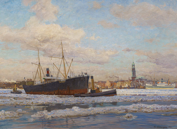 January Day in Port of Hamburg