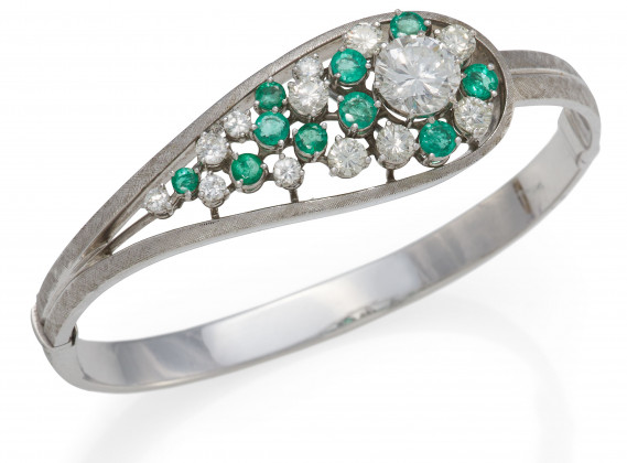 Emerald-Diamond-Bangle