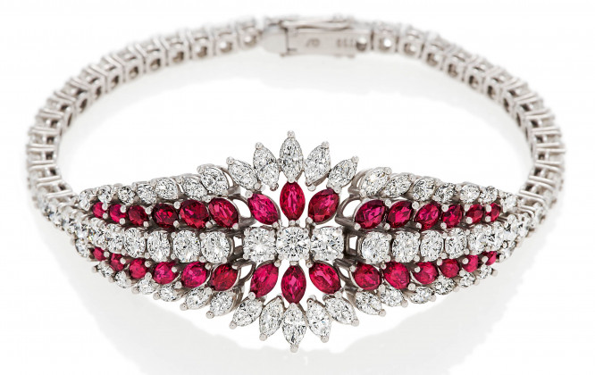 Rubin-Diamant-Armband