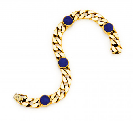 Lapis Lazuli-Goldarmband