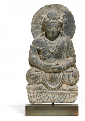 Sehr seltener und feiner sitzender Bodhisattva
