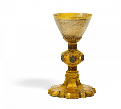 Chalice made of gilt copper, coloured enamel and partially gilt silver