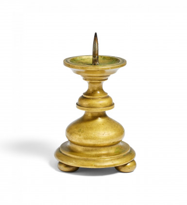 Small bronze altar candlestick