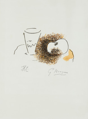 Verre et la pomme (Aus: Georges Braque - Dix Oeuvres)