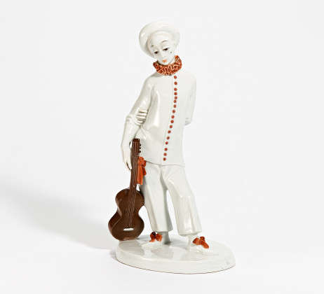 Pierrot mit Gitarre