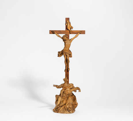 Standkruzifix mit Maria und Johannes