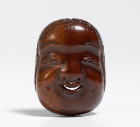 Netsuke: Okame mask