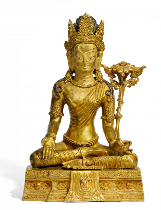 Seltene und große Figur des Bodhisattva Padmapani