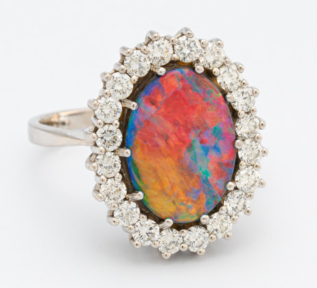 Opal-Diamant-Ring