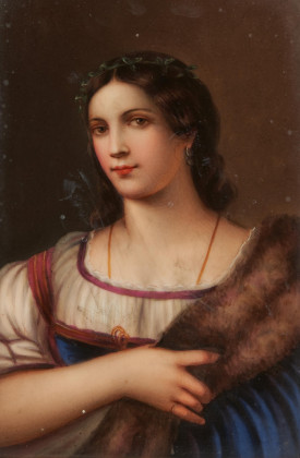 Portrait einer Dame mit Pelzstola