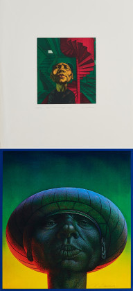 Konvolut von 4 Druckgrafiken. Adams Lebensbaum / Adams Wendeltreppe / Adam-Plakat