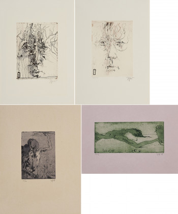 Mixed Lot of 4 Etchings