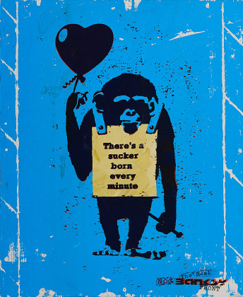 Covid-19 / 5G / Conspiracy Chimp by the New Not Banksy Realisation