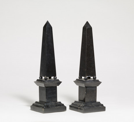 Pair of marble obelisks