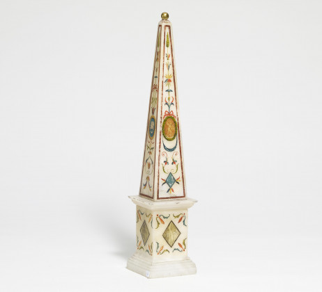 Marble obelisk with classicistic decor