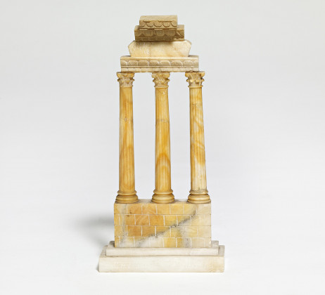 Alabaster model of the Castor and Pollux temple in Rome