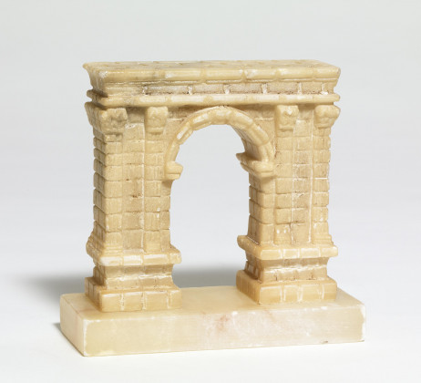 Large alabaster model of the Arch of Augustus in Aosta