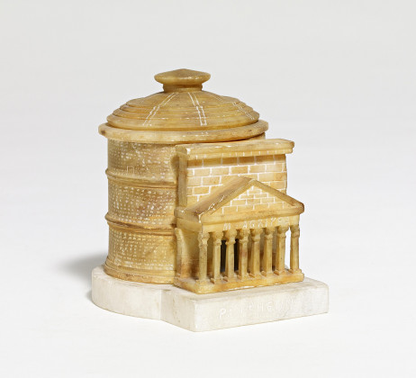Small alabaster Pantheon with lid