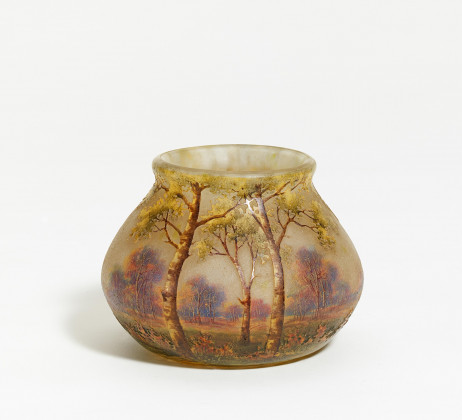 Vase mit Birkenwald