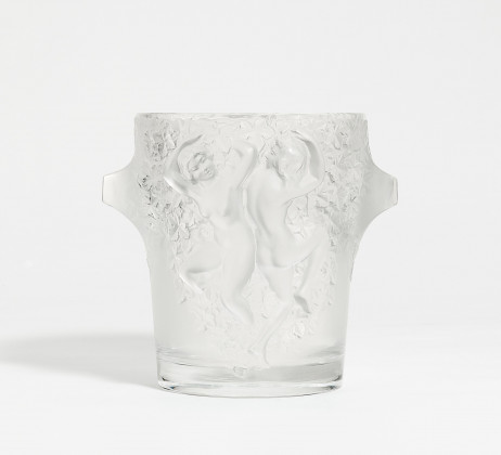 Glass vase with bacchantes