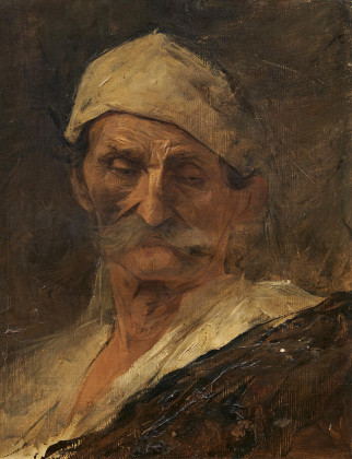 Portrait eines Herren mit Schnauzbart