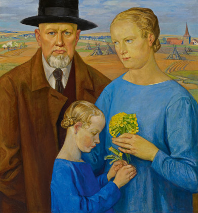 Selbstportrait des Künstlers mit seiner Familie