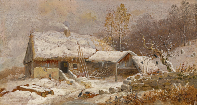 Snow-Covered Homestead