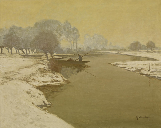 River Landscape in Winter