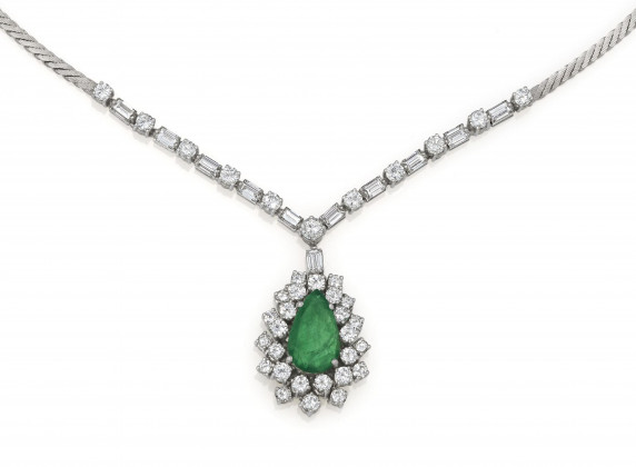 Smaragd-Diamant-Collier