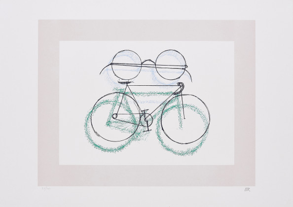 Bicicletta con occhiali