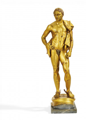 COPY OF AN ANTIQUE STANDING BRONZE FIGURE OF PERSEUS