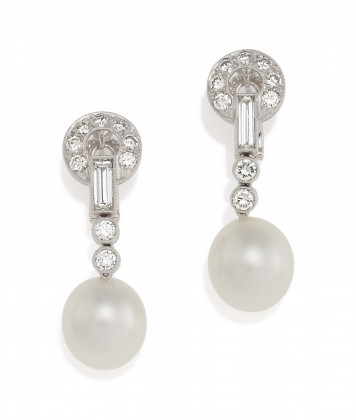 South Seas-Cultures Pearl-Diamond-Ear Jewelry