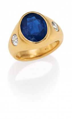 Sapphire-Diamond-Ring