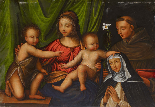 Maria mit dem Kind und Johannesknaben, dem Heiligen Antonius von Padua und der Heiligen Katharina von Siena
