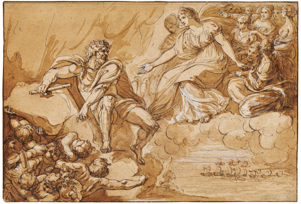 Juno Asks Aeolus to Release the Winds to Sink Aeneas' Ships