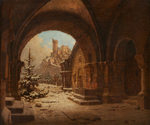 Klosterruine im Winter