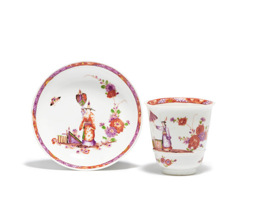 Cup and saucer with 