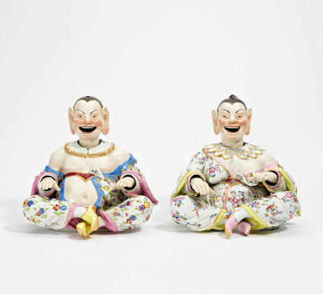 Pair of large nodding pagodas