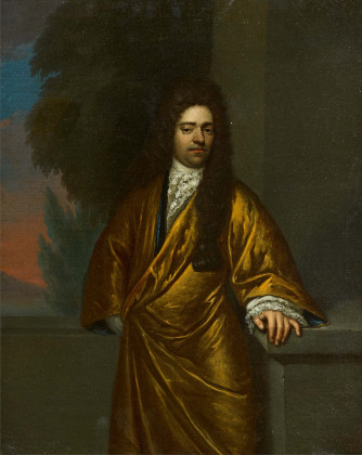 Porträt eines vornehmen Herren im gelben Mantel