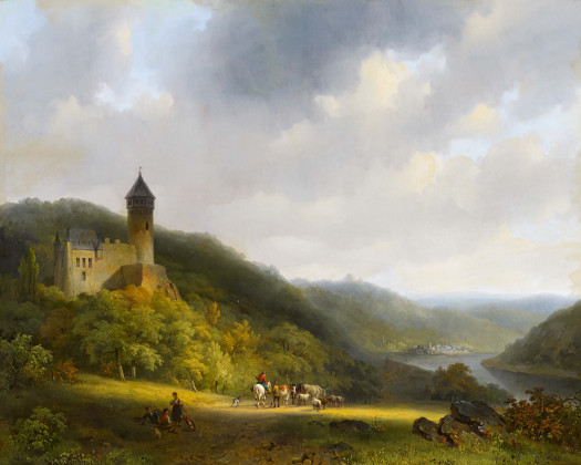 Ideal Rhine Landscape with Shepherds