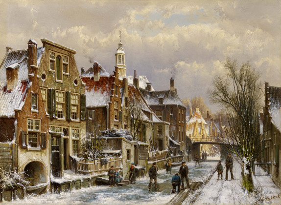 Winter Day in a Dutch Town