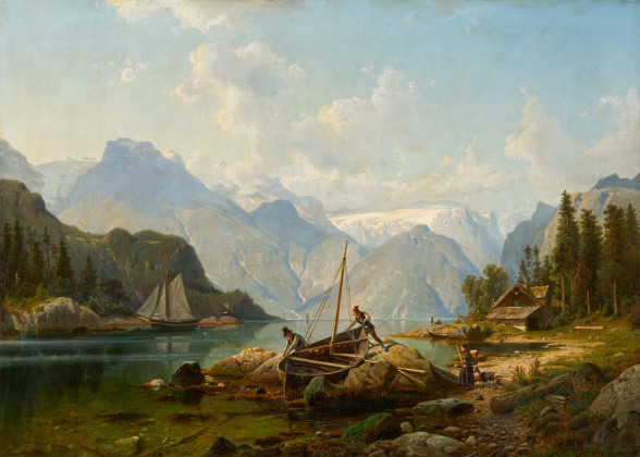 Fisherman in a Norwegian Fjord